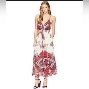 Free People Bella Cutout Wide Leg Crop Woven Gauze Jumpsuit XS dress Women's